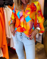 Chemises à manches longues et style décontracté coloré