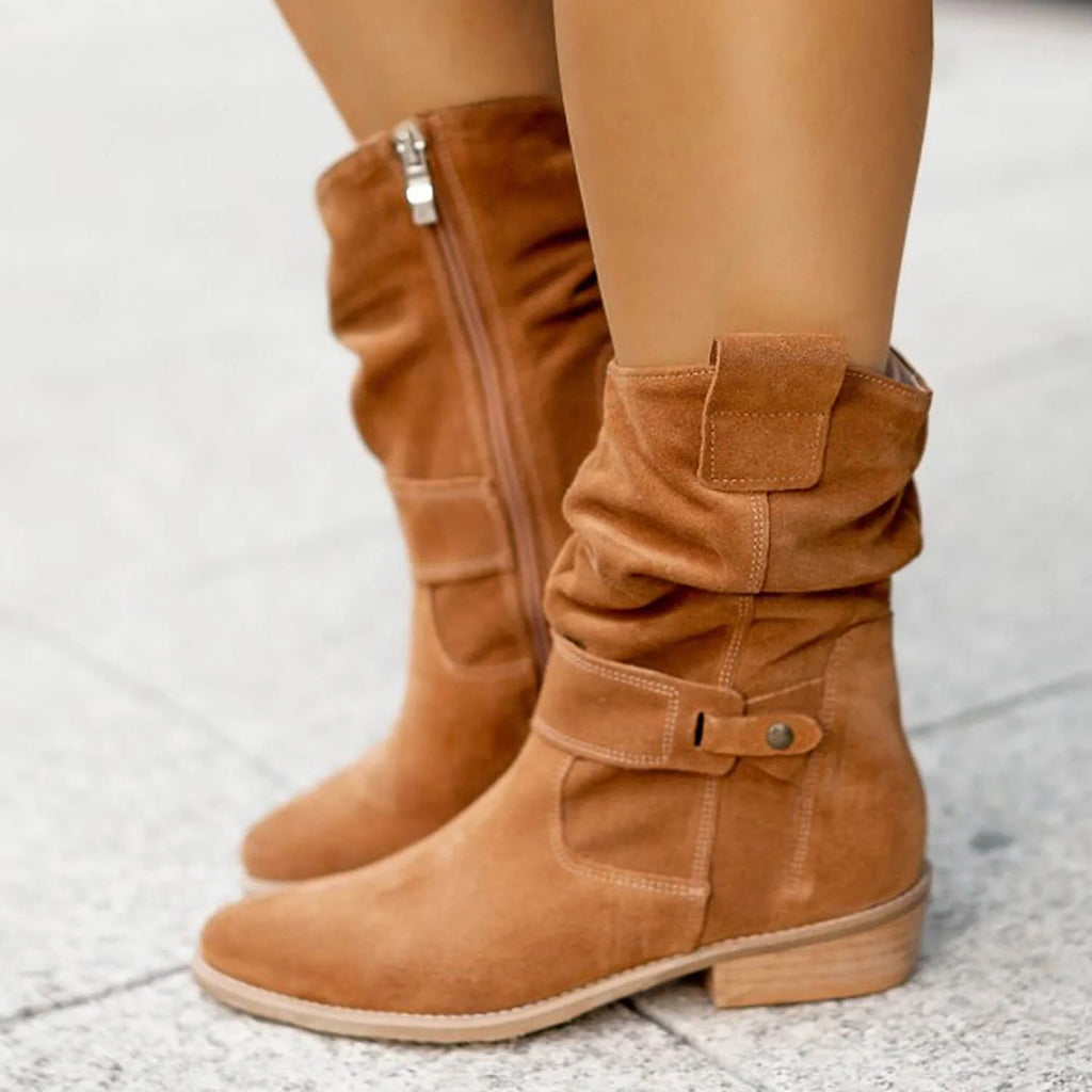 Léonie – Bottes mi-mollet femme d’hiver style intemporel