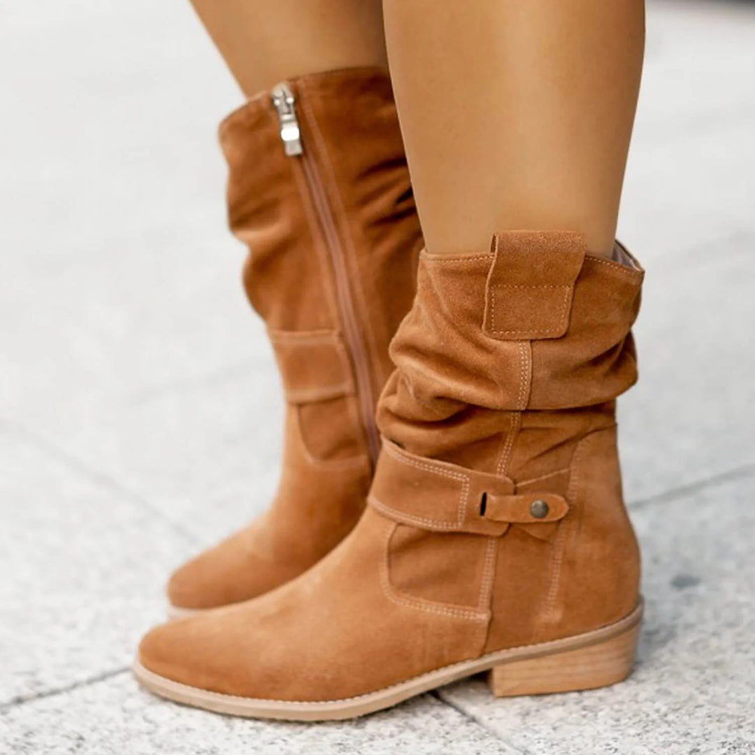 Léonie – Bottes mi-mollet femme d’hiver style intemporel