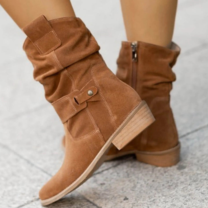 Léonie – Bottes mi-mollet femme d’hiver style intemporel