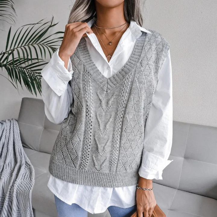 Marielle | Cardigan élégant à col en V pour femme