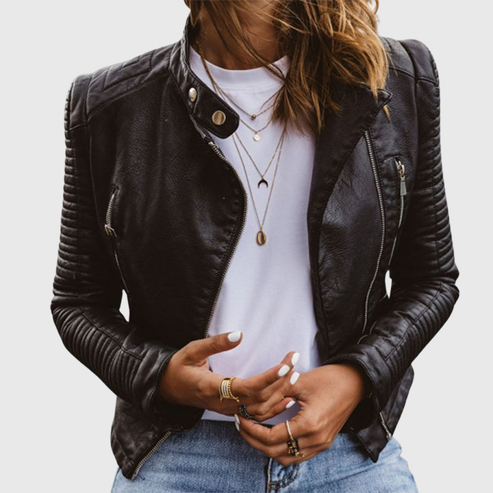 Sophie | Veste en cuir véritable