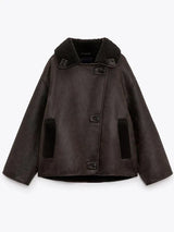 Fransesca | Veste en simili cuir vintage pour femmes