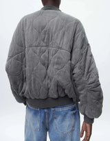 Swara | Veste Bomber Grise Coupe Ample et Tendance pour Femme