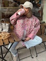 Lucille | Veste fleurie à effet chaud pour femmes
