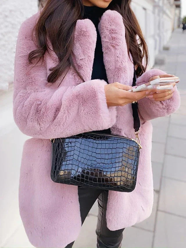 Thea | Manteau en peluche à chaleur douillette pour femme