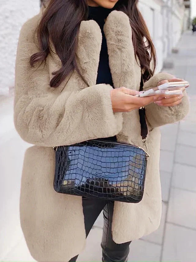Thea | Manteau en peluche à chaleur douillette pour femme