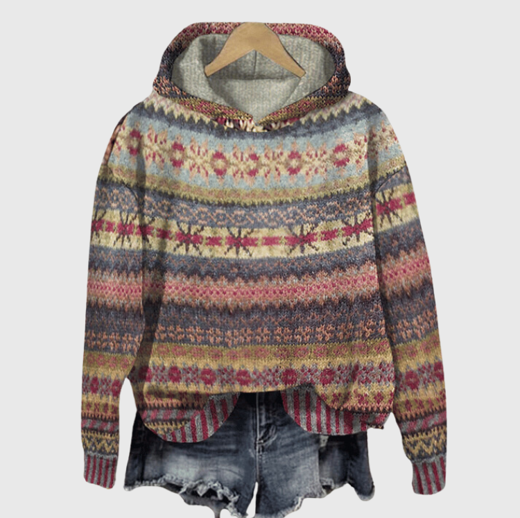 Solveig – Pull femme d’hiver à motif nordique