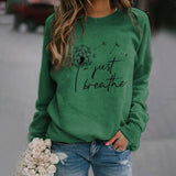 Yarely | Sweatshirt 'Just Breathe' élégant au design intemporel pour femmes