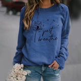 Yarely | Sweatshirt 'Just Breathe' élégant au design intemporel pour femmes