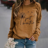 Yarely | Sweatshirt 'Just Breathe' élégant au design intemporel pour femmes