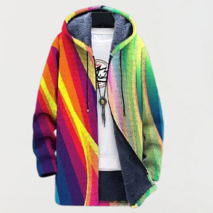 Emilia – Veste à rayures arc-en-ciel