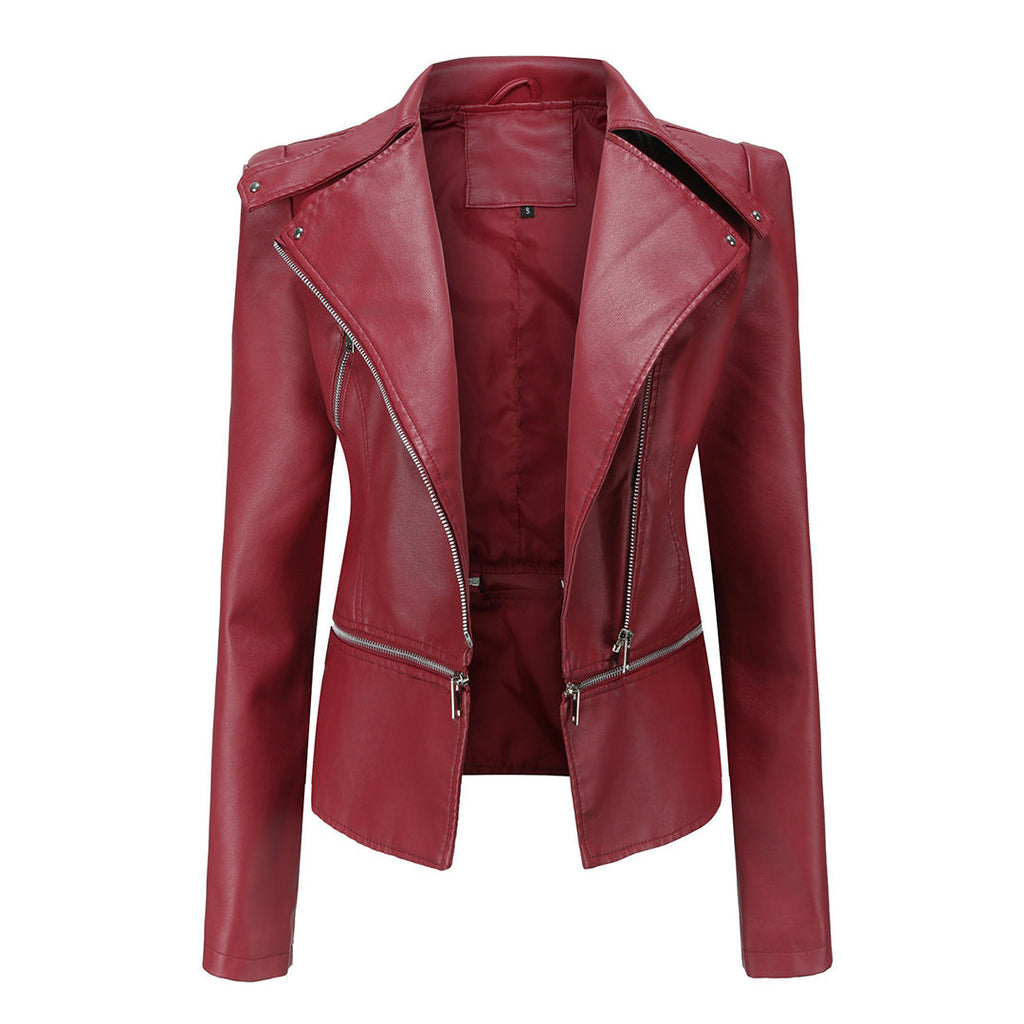 Thalia | Veste motard slim fit pour femme