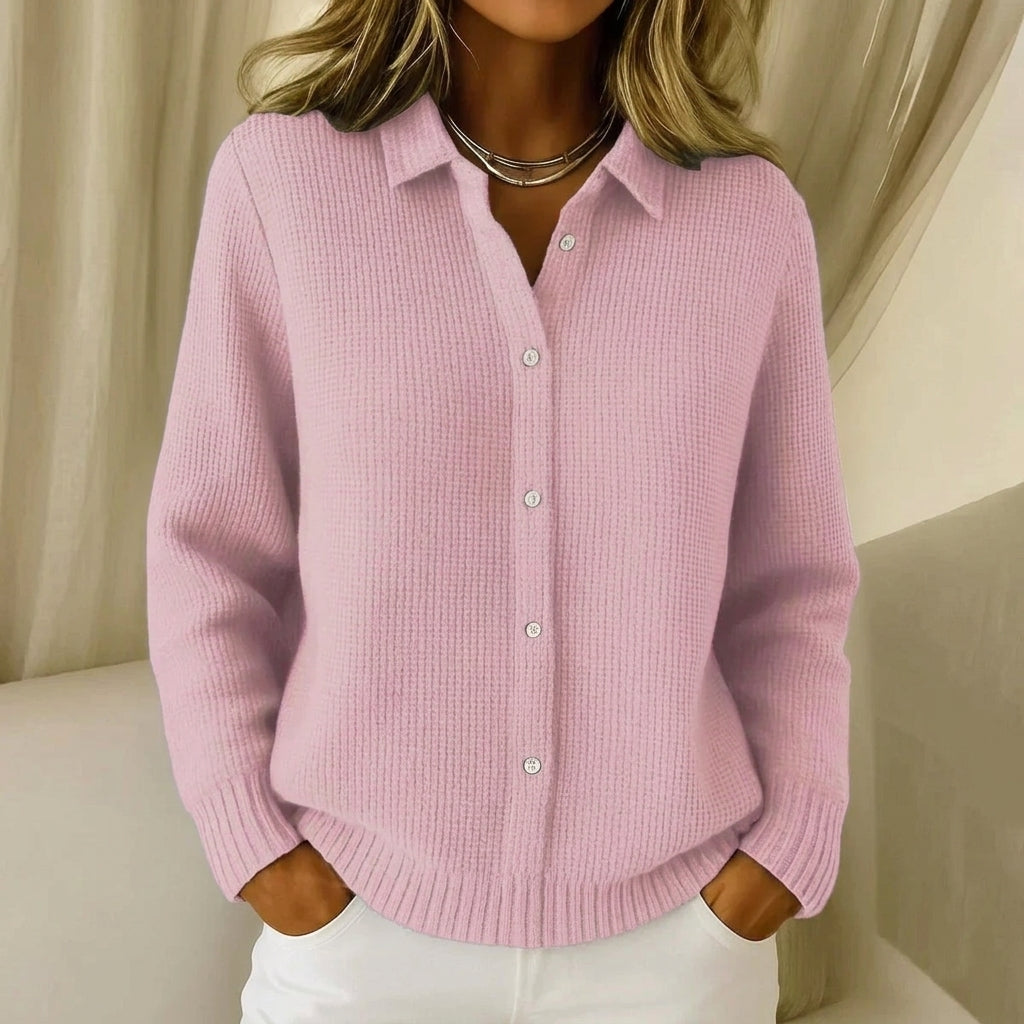 Héloïse - Cardigan en maille à trame marquée