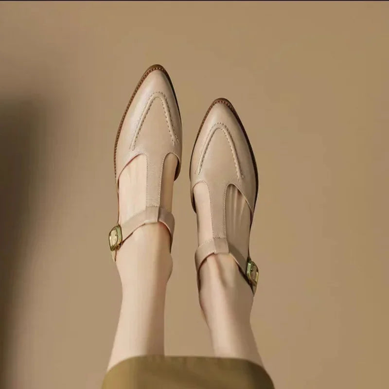 Aurenza - Chaussures femme à boucle et talon bas