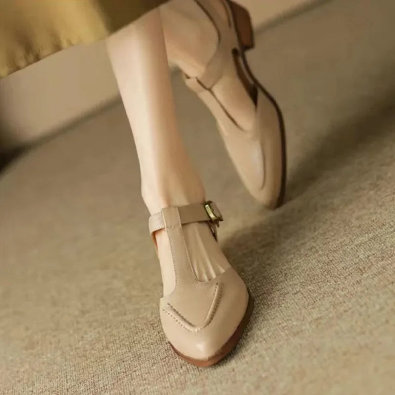 Aurenza - Chaussures femme à boucle et talon bas