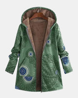 Sage – Veste Sherpa avec motif tribal