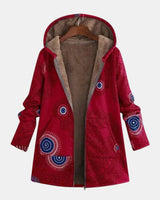 Sage – Veste Sherpa avec motif tribal