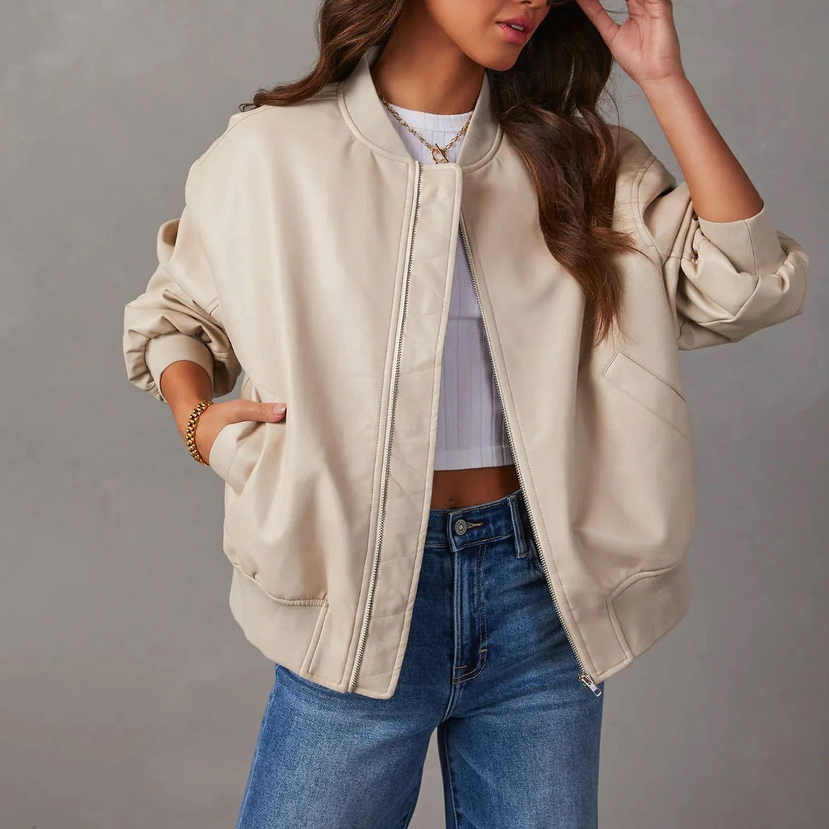 Indigo | Blouson aviateur oversize pour femme