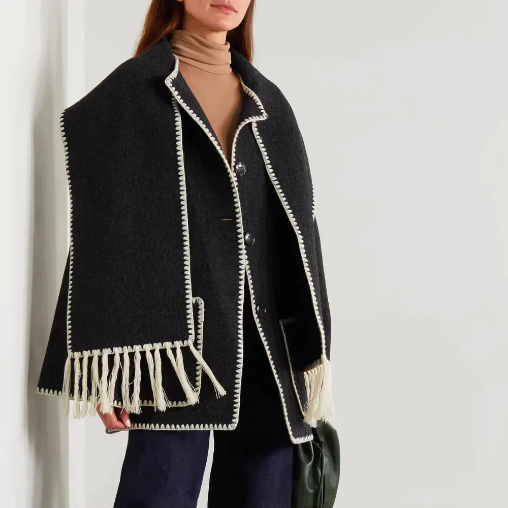 Shaelyn | Veste Écharpe à Devant Drapé pour Femme