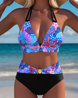 Bikini Sexy Dos Nu Soutien-Gorge Imprimé
