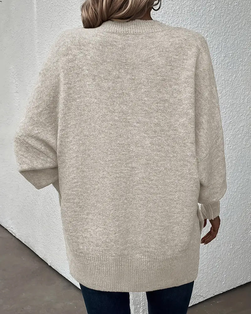 Pull Manche Lanterne Encolure En V