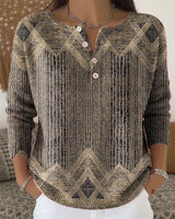 Pull Élégant Boutonné Rétro