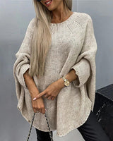 Pull cape en tricot élégant pour femme