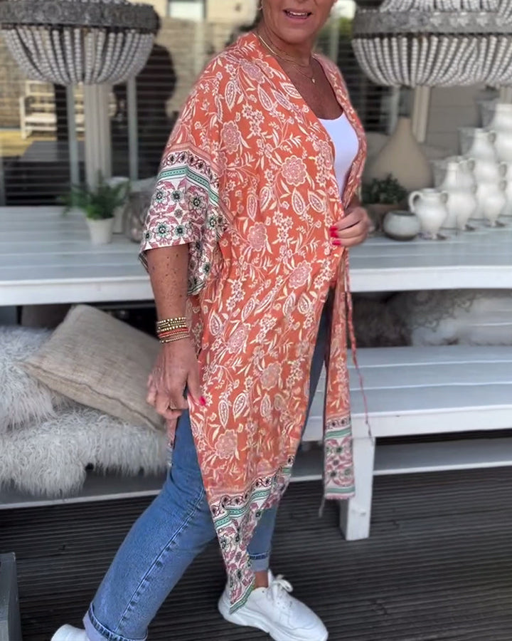 Manteau de plage de vacances imprimé à la mode