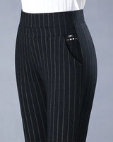 Pantalon taille haute décontracté avec poches