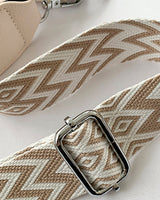 Sac bandoulière zippé avec bretelles contrastées