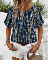 T-Shirt Imprimé Rétro Manches Courtes