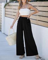 Pantalon Poche Taille Élastique Bootcut