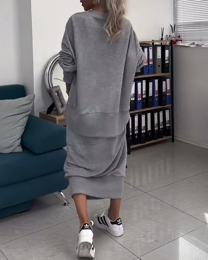 Sweat &amp; Jupe Ensemble Coordonné