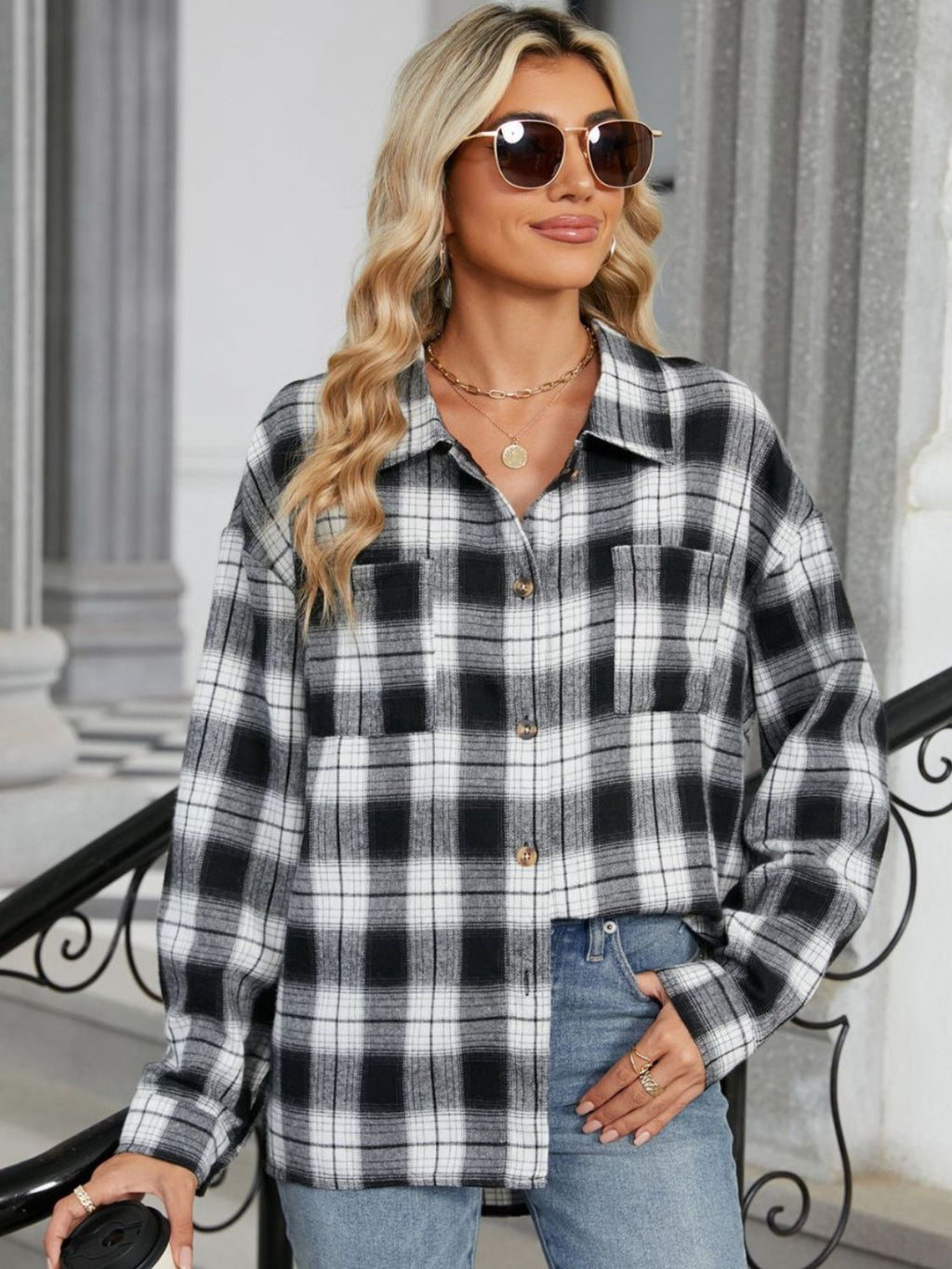 Oakley | Chemise à carreaux à manches longues pour femme