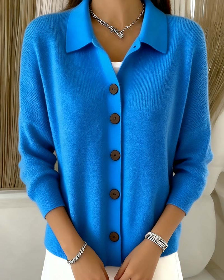 Gilet Tendance Couleur Unie À Revers