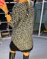 Robe amincissante imprimé léopard