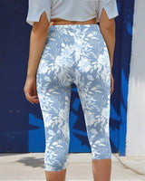 Pantalon Stretch Casual Imprimé Court