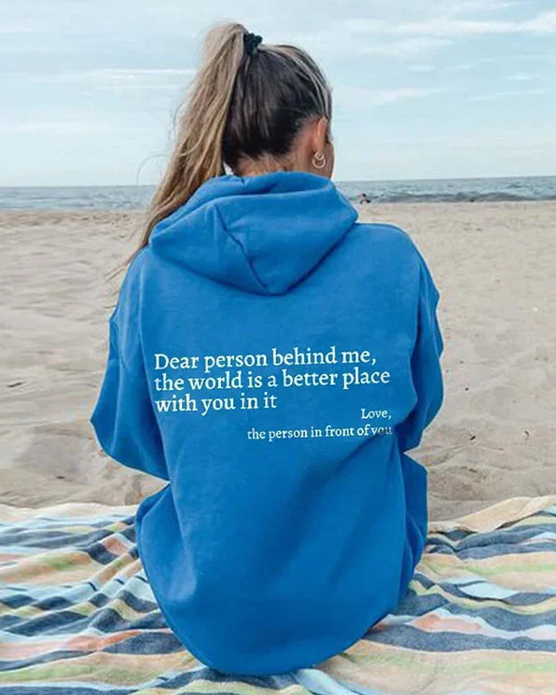 Sweat-shirt « Chère personne derrière moi »