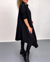 Robe décontractée irrégulière de couleur unie