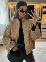 Lisette | Veste bomber femme or pour l'automne