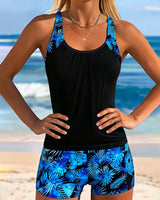 Tankini Débardeur Sans Manches Coupe Carrée