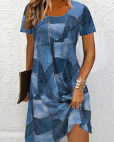 Robe Tendance Imprimée Décontractée