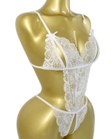 Lingerie Dentelle Nœud Une Pièce Sexy