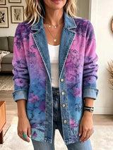 Brooklyn – Veste rétro à motif floral artistique