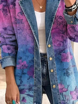 Brooklyn – Veste rétro à motif floral artistique