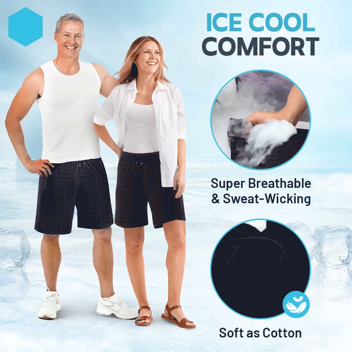 Short Unisexe en Soie de Glace Extensible à Séchage Rapide