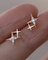 Boucles d'oreilles étoile en argent massif