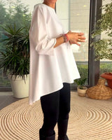 Haut de couleur unie style de déplacement