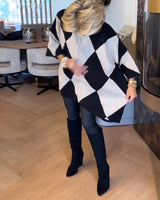 Pull Col Montant Argyle Irrégulier